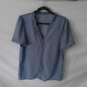 Women's Short Sleeve Blouse (Large)